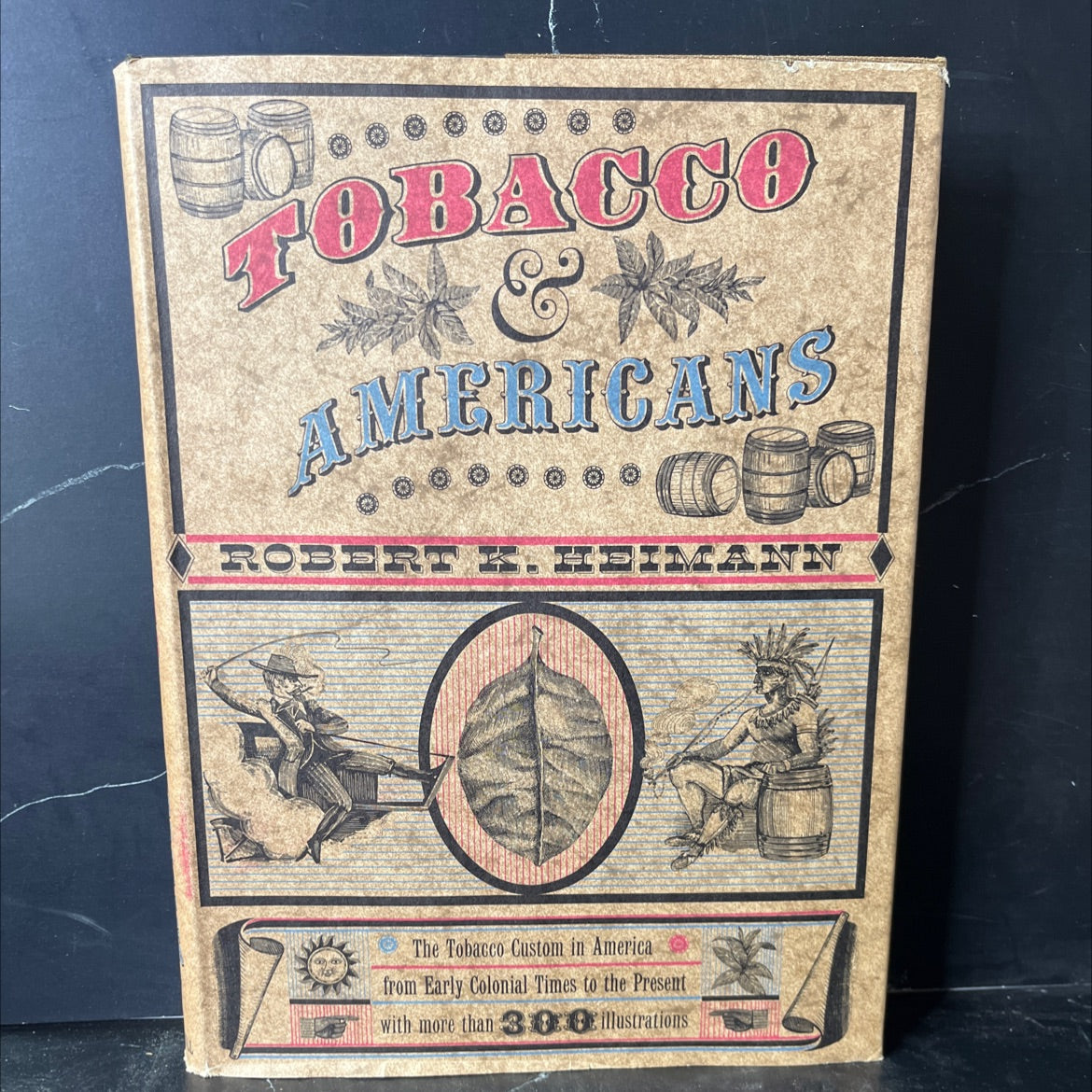 tobacco and americans book, by Robert K. Heimann, 1960 Hardcover, First Edition, Vintage image 1