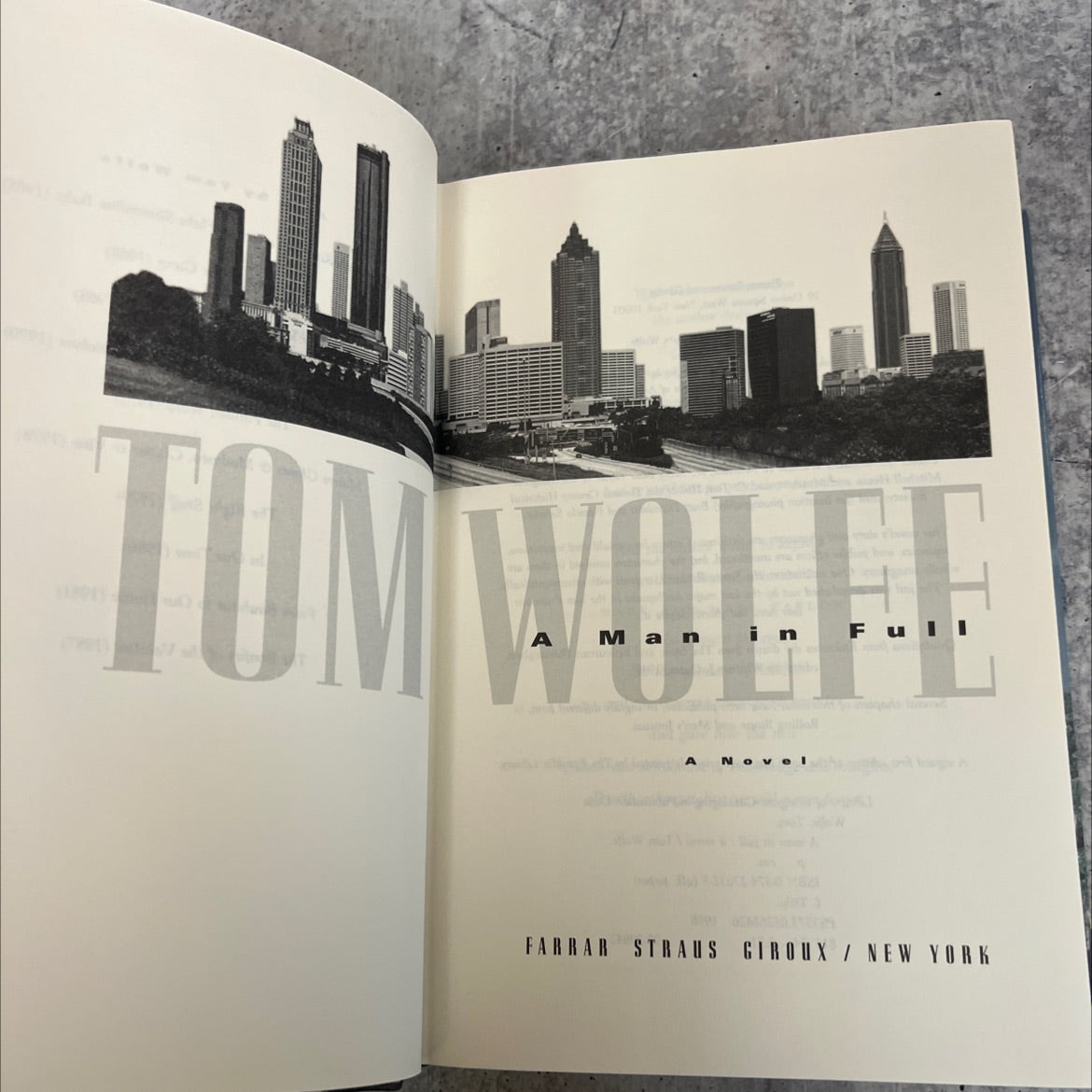 tomwolfe a novel book, by Tom Wolfe, 1998 Hardcover image 2