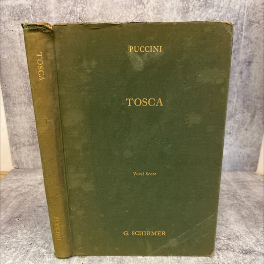 tosca opera in three acts book, by giacomo puccini, 1956 Hardcover, Vintage image 1