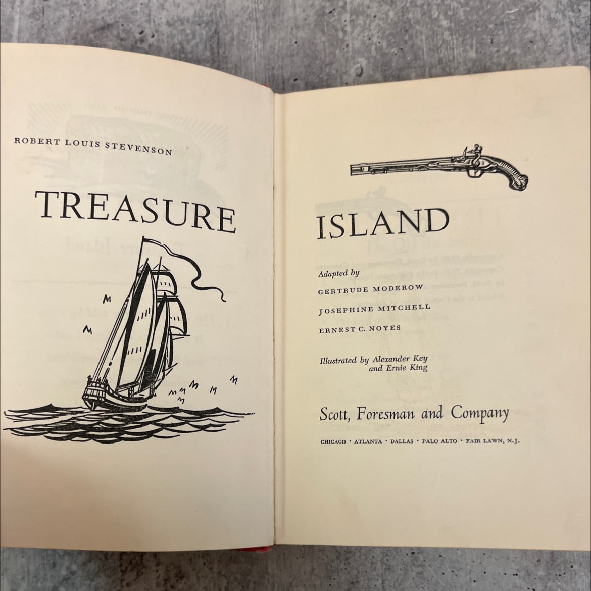 treasure island book, by robert louis stevenson, 1949 Hardcover image 2