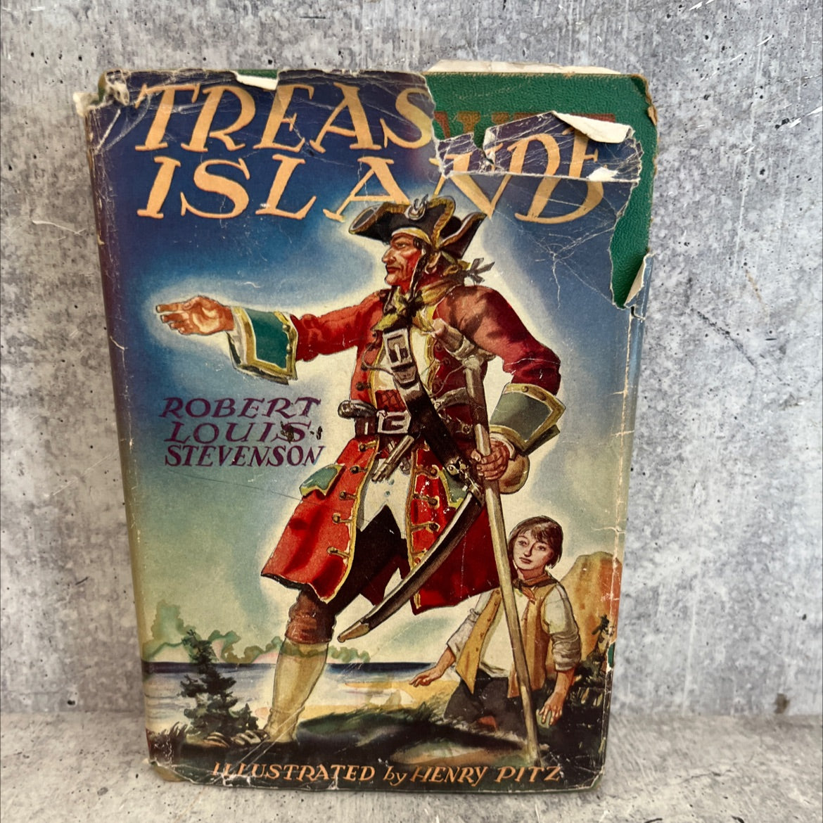 treasure island book, by robert louis stevenson, 1970 Hardcover image 1