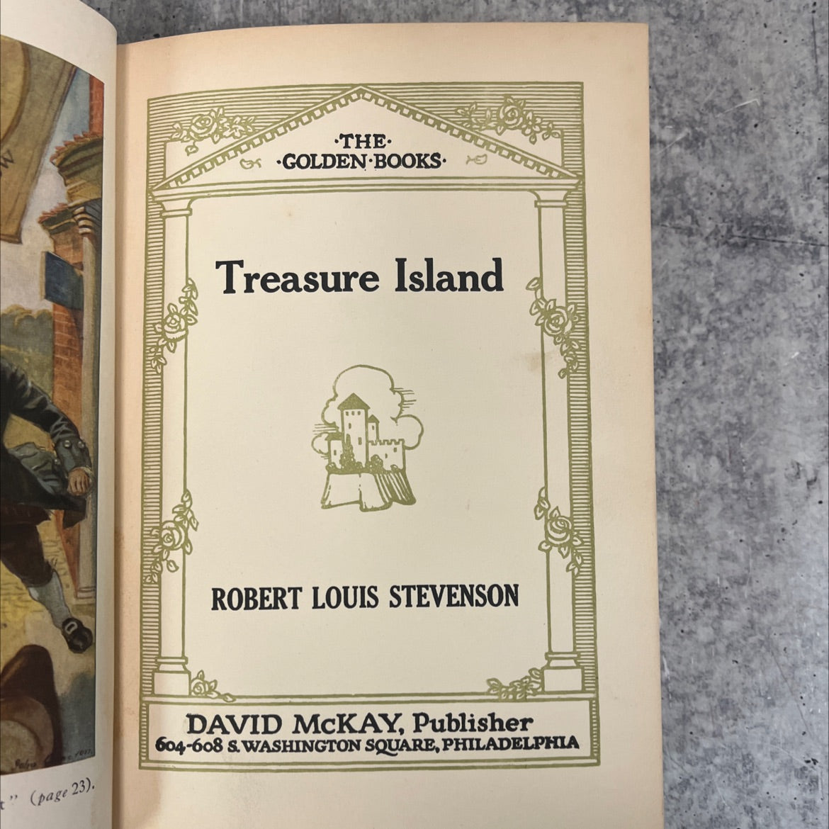 treasure island book, by robert louis stevenson, 1970 Hardcover, Vintage image 2