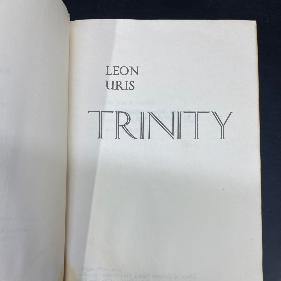 trinity book, by Leon Uris, 1976 Hardcover image 2