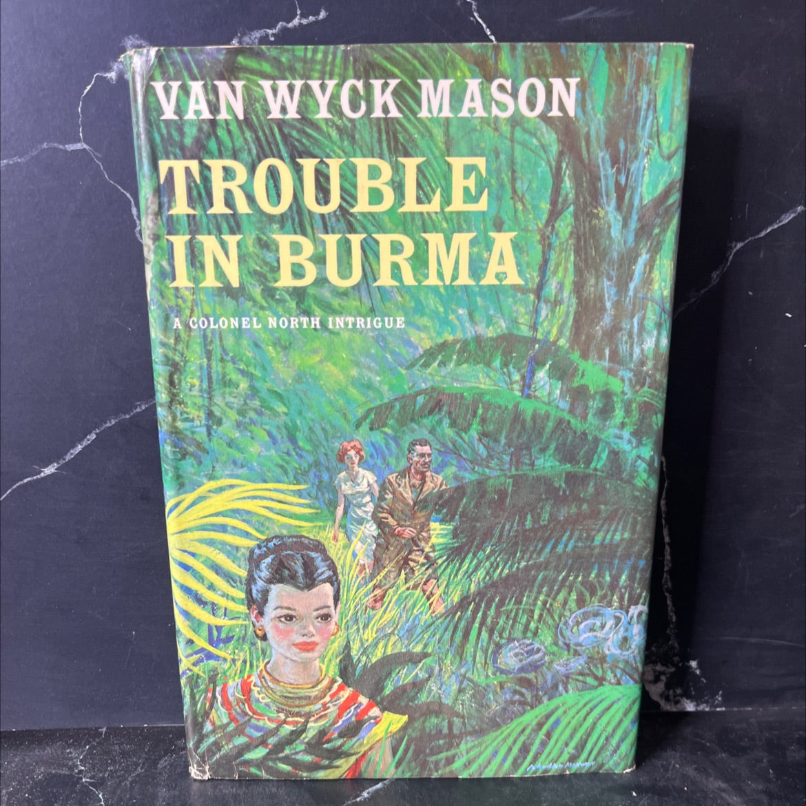 trouble in burma book, by van wyck mason, 1962 Hardcover, First Edition, Vintage image 1