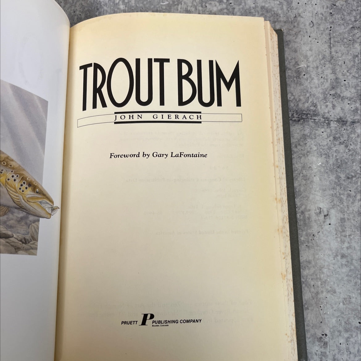 trout bum book, by John Gierach, 1986 Hardcover image 2