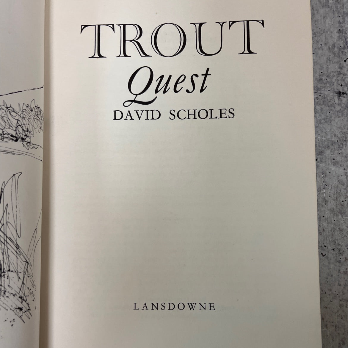 trout quest book, by david scholes, 1969 Hardcover, First Edition image 2