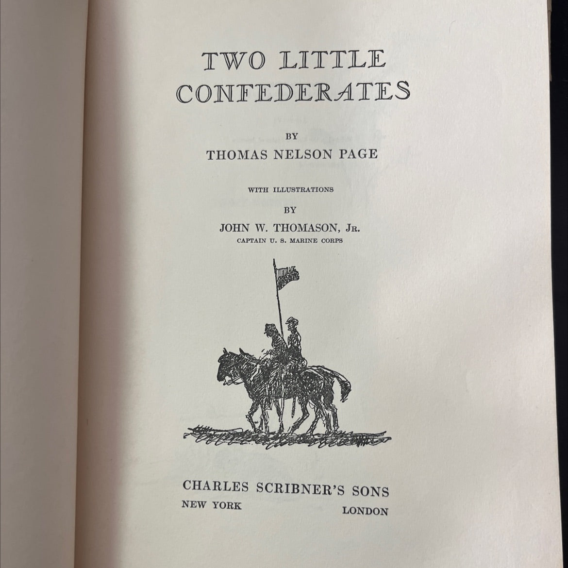 two little confederates book, by thomas nelson page, 1932 Hardcover, Antique image 2