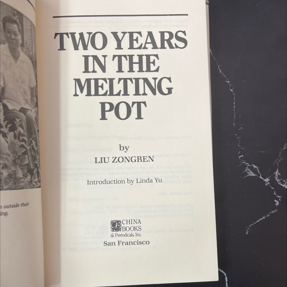 two years in the melting pot book, by liu zongren, 1984 Hardcover, First Edition, Vintage image 2