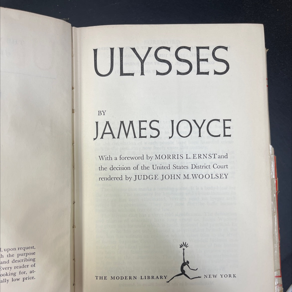 ulysses book, by james joyce, 1961 Hardcover image 2