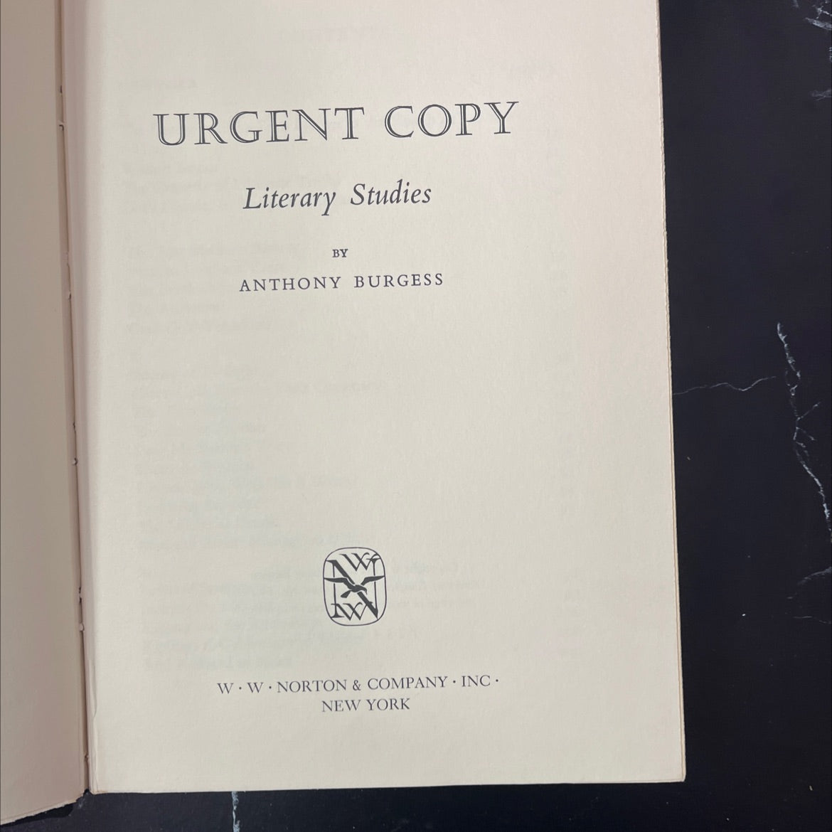 urgent copy literary studies book, by anthony burgess, 1968 Hardcover, First Edition, Heavily Used image 2