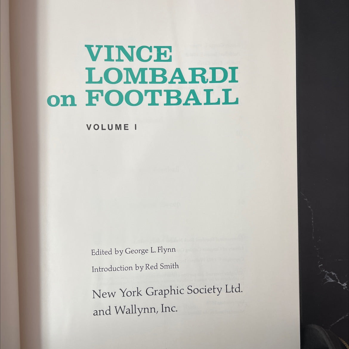 vince lombardi on football volume i book, by unknown, 1973 Hardcover, First Edition, Vintage, Folio image 2