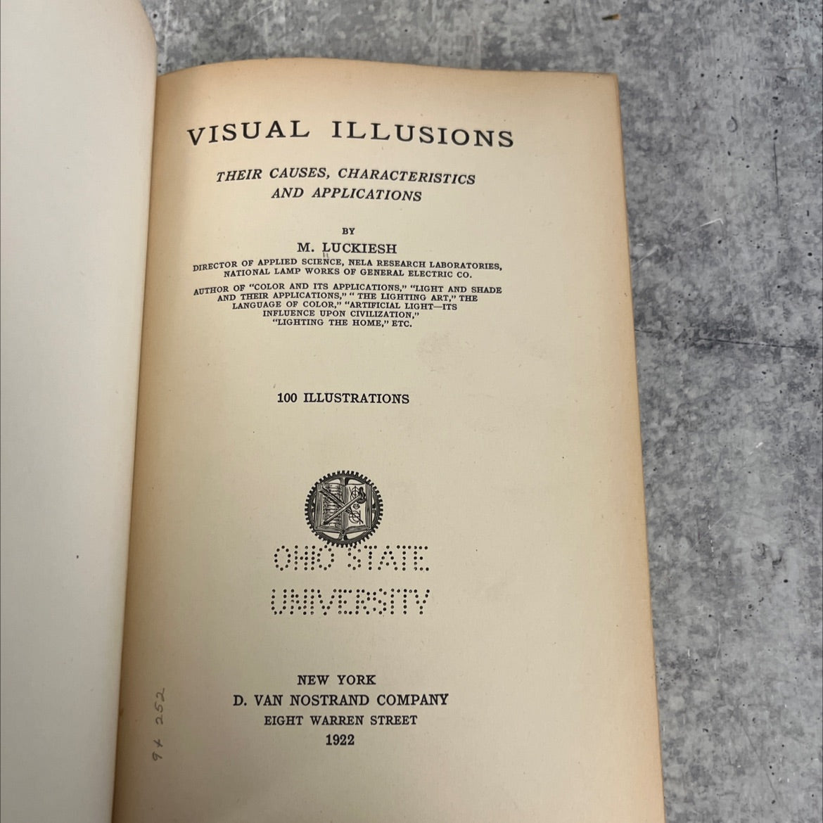 visual illusions their causes, characteristics and applications book, by m. luckiesh, 1922 Hardcover image 2