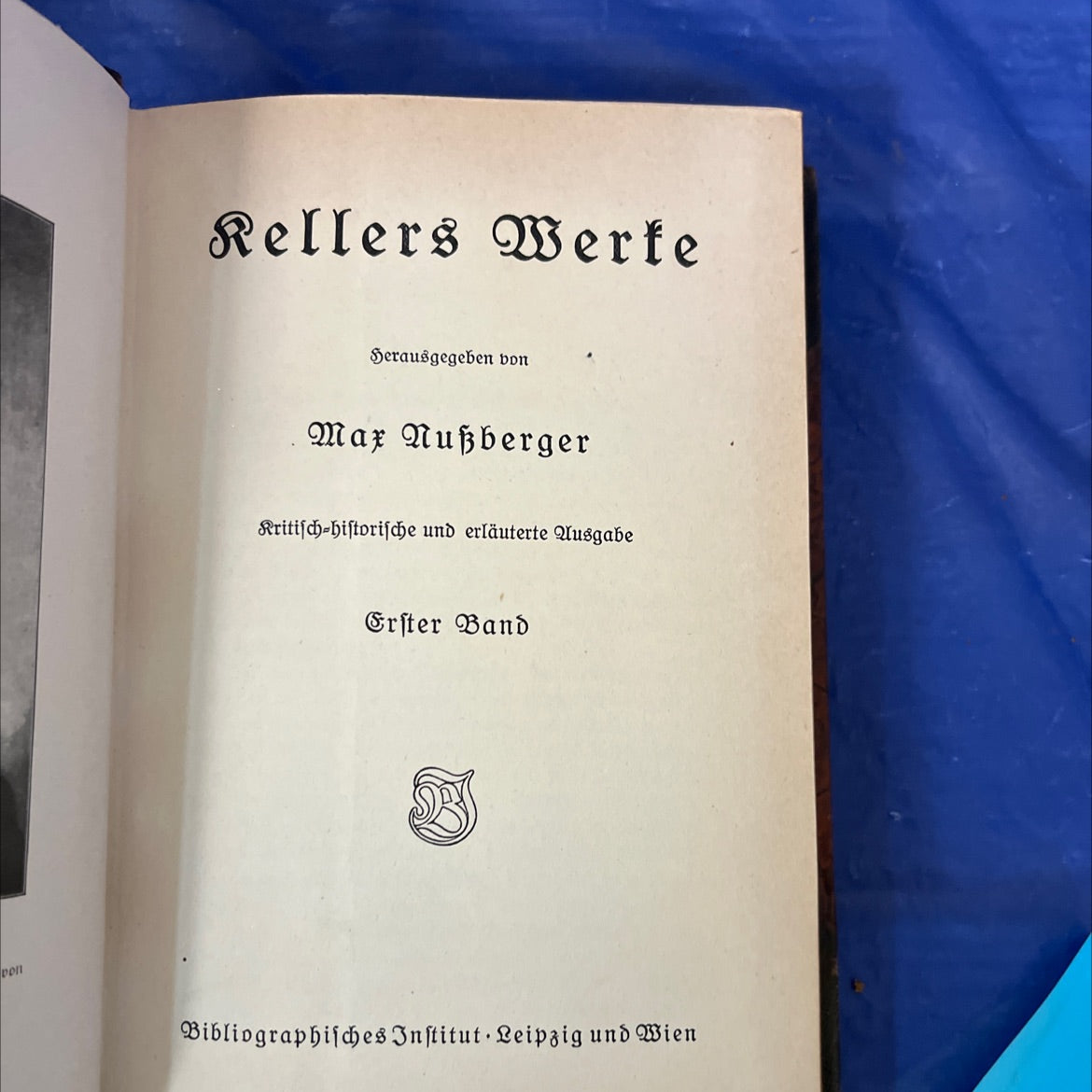 Gottfried Keller’s Works German Set Vol 1-8 - von kellers werke book, by Max Nußberger, Unknown Leather image 2