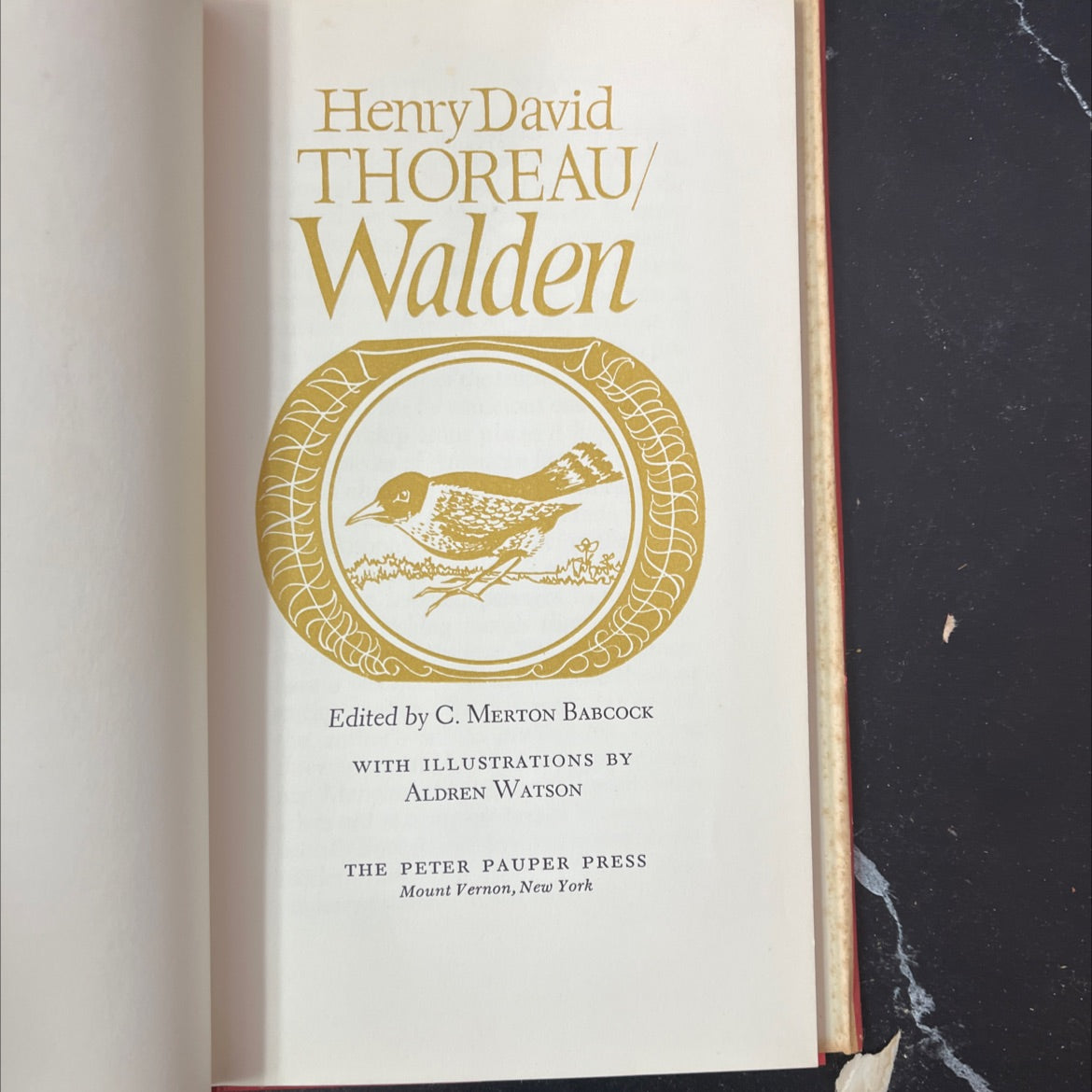 walden book, by henry david thoreau, 1966 Hardcover, Vintage image 2