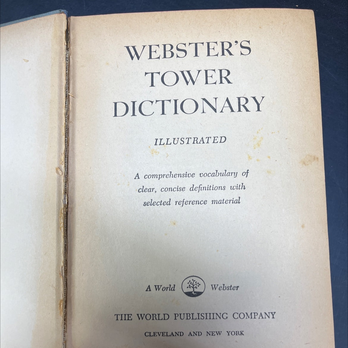 webster's tower dictionary illustrated book, by the world publishing company, 1959 Hardcover image 2