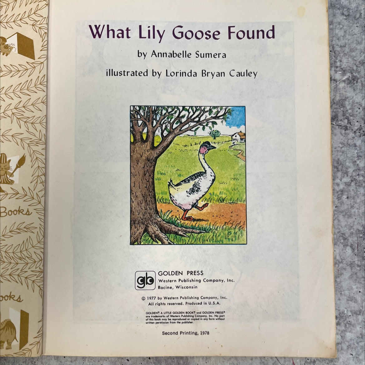 what lily goose found book, by annabelle sumera, 1978 Hardcover, Vintage image 2