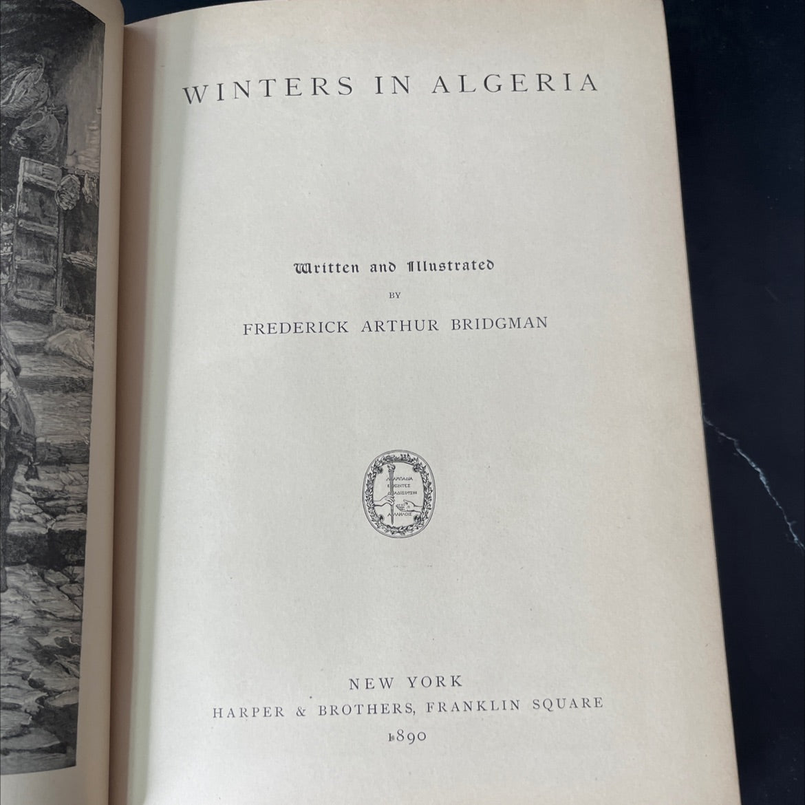 winters in algeria book, by frederick arthur bridgman, 1890 Hardcover, Rare, Antique image 2