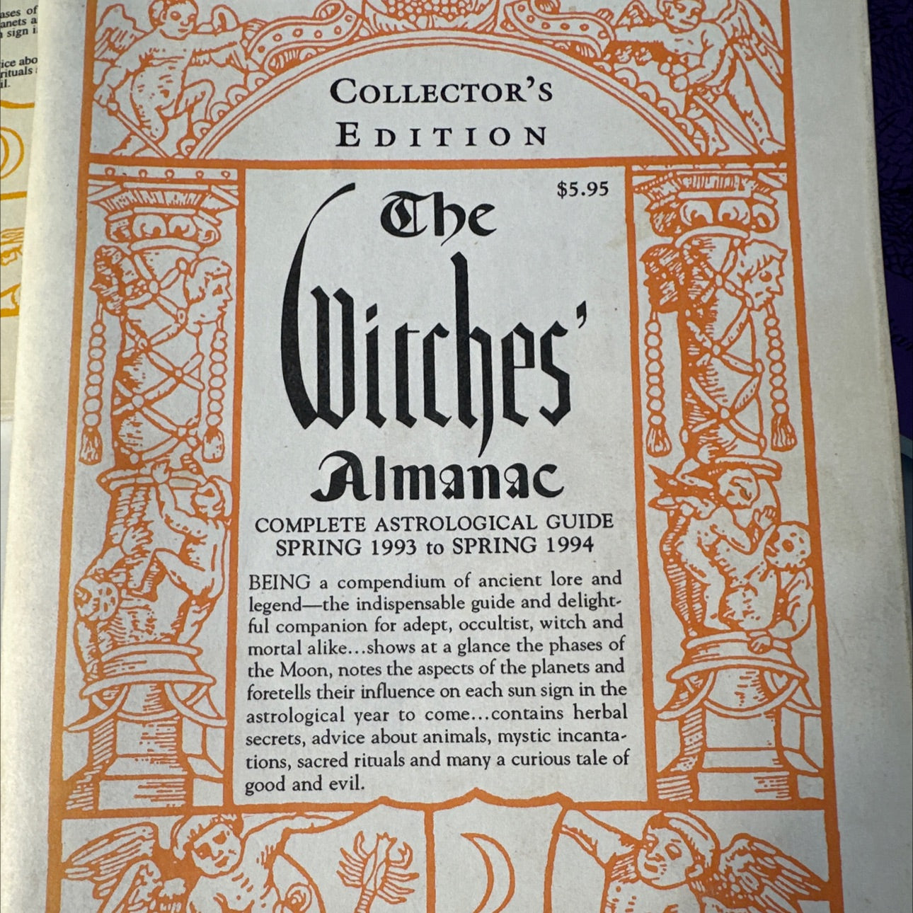 10 book set - witches almanac complete astrological guide spring 1993 to spring 1994 book, by elizabeth pepper & john image 2