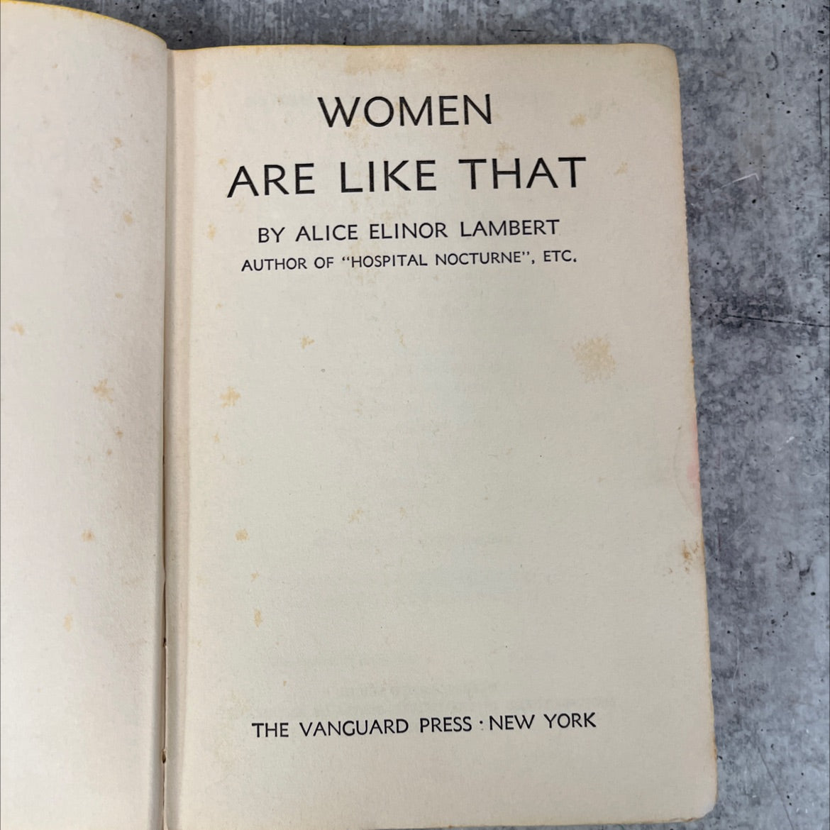 women are like that book, by alice elinor lambert, 1934 Hardcover, Vintage, Heavily Used image 2