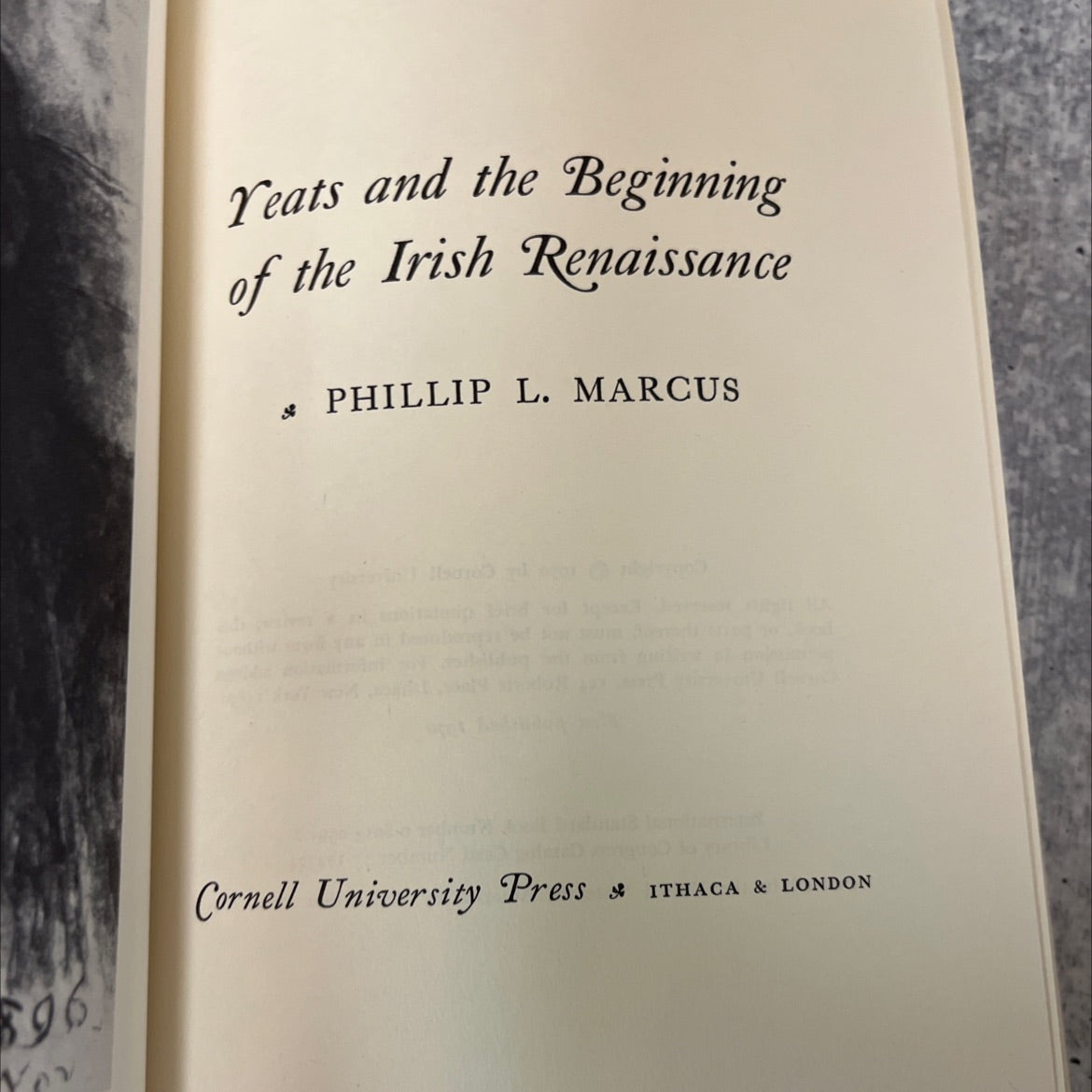 yeats and the beginning of the irish renaissance book, by phillip l. marcus, 1970 Hardcover, First Edition, Vintage image 2