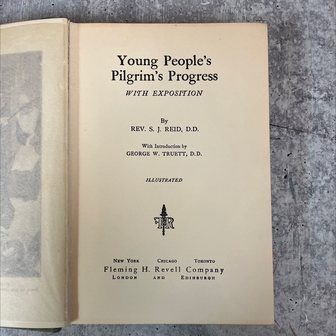 young people's pilgrim's progress with exposition book, by rev. s. j. reid, d.d., 1914 Hardcover, Vintage image 2