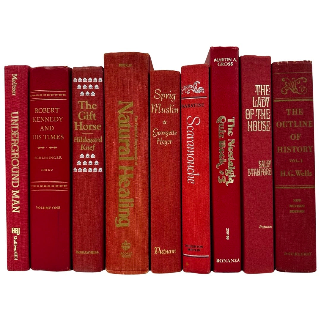 Set of 5 Vintage Books Customizable by Color Authentic Books