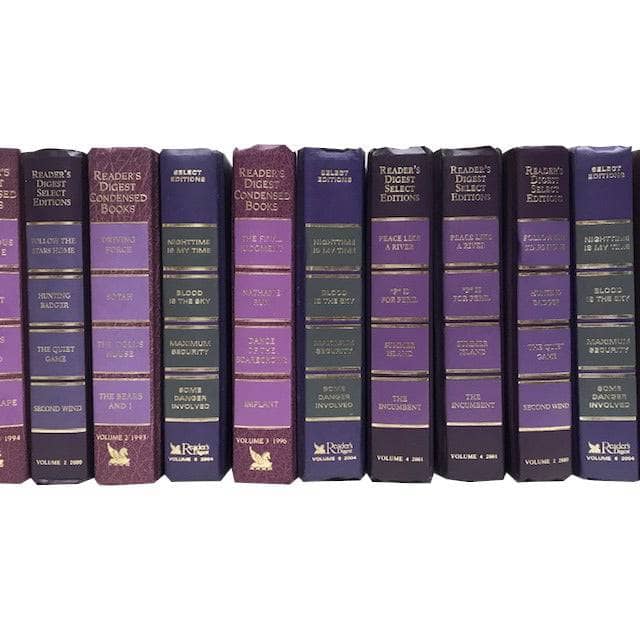 Readers Digest Books by color & foot
