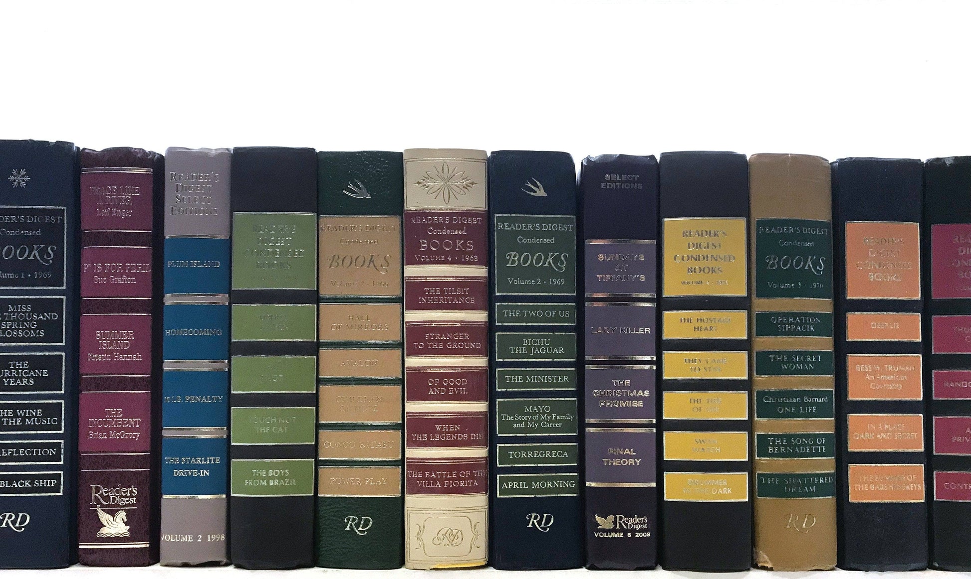 Readers Digest Condensed Books Best Sellers Lot of 15 Decorative Book Shelf  